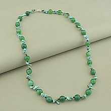 картинка Бусы 'SUNSTONES' Агат Бирюза 52 см от магазина Wolves