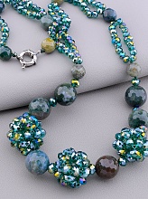 картинка Бусы Агат Чешский хрусталь 63 см от магазина Wolves