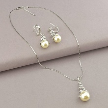 картинка Подвеска+Серьги 'Winniana' Майорка 45 см (родий) от магазина Wolves