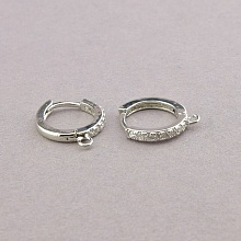 картинка Швензы медные кольца с Фианитом, родий 14х2см от магазина Wolves