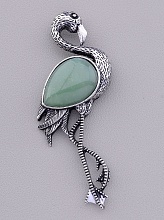 картинка Брошь Нефрит 85x30мм от магазина Wolves