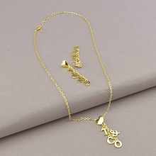 картинка Подвеска+Серьги 45 см (позолота 18к) от магазина Wolves