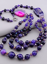 картинка Бусы Агат Чешский хрусталь 65 см от магазина Wolves