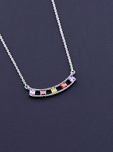 картинка Подвеска 'XUPING' Фианит 45 см (родий) от магазина Wolves