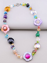 картинка Бусы Агат Чешский хрусталь Перламутр 59 см от магазина Wolves