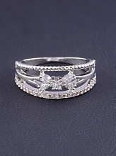 картинка Кольцо 'Big Dipper' Фианит (родий) от магазина Wolves