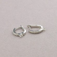 картинка Швензы Пара Фианит родий 16х1см от магазина Wolves