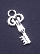 картинка Кулон ключик цвет серебро 14 штук от магазина Wolves