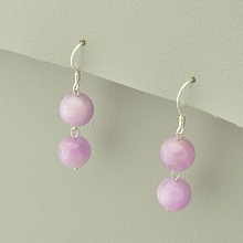 картинка Серьги 'SUNSTONES' Кунцит Серебро(925) от магазина Wolves