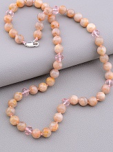 картинка Бусы 'SUNSTONES' Солнечный камень Чешский хрусталь 50 см от магазина Wolves