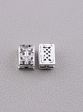 картинка Вставка Фианит 10х6 (родий) от магазина Wolves