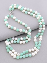 картинка Бусы 'SUNSTONES' Амазонит Жемчуг 50 см от магазина Wolves