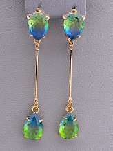 картинка Серьги 'Juleeze' Фианит (позолота 18к) от магазина Wolves