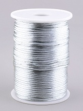 картинка Шнурок из ткани, серебряный 2 мм 90м от магазина Wolves