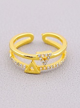 картинка Кольцо 'FJ' Сrystal Бижутерный сплав от магазина Wolves