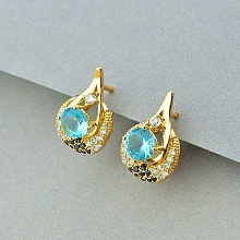 картинка Серьги 'XUPING' Фианит (позолота 18к) от магазина Wolves