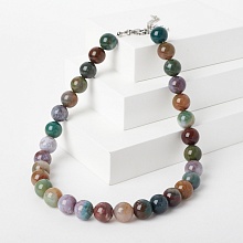 картинка Элитные Бусы Яшма (зелёная) на карабине от магазина Wolves