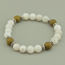картинка Браслет 'SUNSTONES' Лунный камень Агат 18 см от магазина Wolves