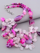 картинка Бусы Агат Розовый кварц 50 см от магазина Wolves