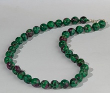 картинка Элитные Бусы Цоизит на карабине от магазина Wolves