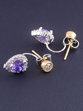 картинка Серьги 'XUPING' Фианит (позолота/родий) от магазина Wolves