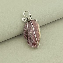 картинка Кулон Клубничный кварц 40х20мм от магазина Wolves