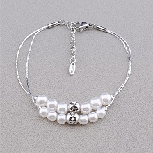 картинка Браслет 'XUPING' Майорка 17 см (родий) от магазина Wolves