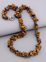 картинка Бусы Тигровый глаз Чешский хрусталь 60 см от магазина Wolves