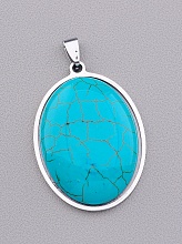 картинка Кулон 'Stainless Steel' Бирюза от магазина Wolves