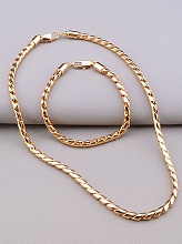 картинка Цепь+Браслет 'XUPING' 41 см (позолота 18к) от магазина Wolves