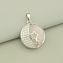 картинка Кулон Розовый кварц 25x22мм от магазина Wolves