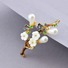 картинка Брошь Майорка Перламутр 50х25мм от магазина Wolves