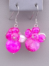 картинка Серьги 'SUNSTONES' Агат Чешский хрусталь Жемчуг от магазина Wolves