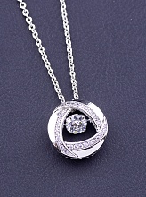 картинка Подвеска 'XUPING' Фианит 45 см (родий) от магазина Wolves