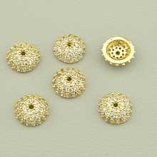 картинка Вставка Фианит 8х8мм (позолота 18к (лимонная)) от магазина Wolves