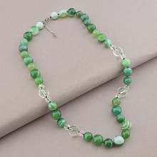 картинка Бусы 'SUNSTONES' Агат Сталь 54 см от магазина Wolves