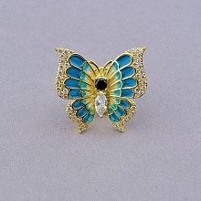 картинка Брошь 'XUPING' Фианит  (позолота 18к (лимонная)) от магазина Wolves