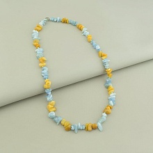 картинка Бусы 'SUNSTONES' Аквамарин Яшма 55 см от магазина Wolves