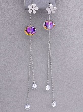 картинка Серьги 'Fashion' Сrystal (родий) от магазина Wolves