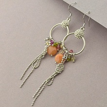 картинка Серьги Яшма Чешский хрусталь от магазина Wolves