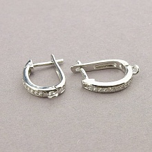 картинка Швензы Пара Фианит родий 15х2см от магазина Wolves