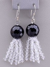 картинка Серьги Агат Чешский хрусталь от магазина Wolves