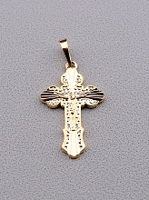 картинка Позолоченный крестик из медицинского сплава от магазина Wolves