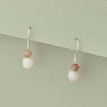 картинка Серьги 'SUNSTONES' Родонит Серебро(925) от магазина Wolves