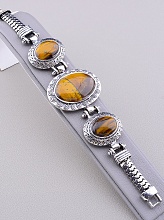 картинка Браслет Тигровый глаз 19 см от магазина Wolves
