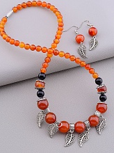 картинка Бусы+Серьги Сердолик 46 см от магазина Wolves