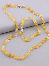 картинка Бусы+Браслет 'SUNSTONES' Цитрин 52 см от магазина Wolves