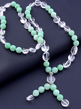 картинка Бусы 'SUNSTONES' Амазонит Горный хрусталь 65 см от магазина Wolves