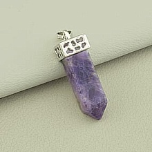 картинка Кулон Аметист 37x10мм от магазина Wolves
