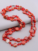 картинка Бусы Яшма Чешский хрусталь 130 см от магазина Wolves